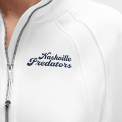 Nashville Predators lululemon Women's Long Scuba Oversized Half-Zip Funnel Neck - White | US 203201193