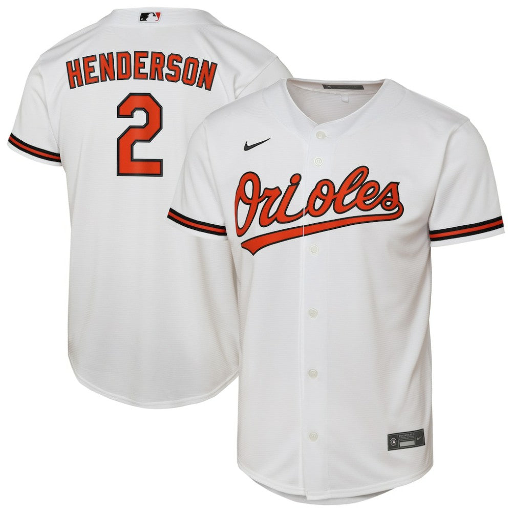 Gunnar Henderson Baltimore Orioles Nike Youth Home Replica Player Jersey - White Jerseys
