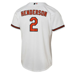 Gunnar Henderson Baltimore Orioles Nike Youth Home Replica Player Jersey - White Jerseys