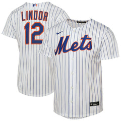 Francisco Lindor New York Mets Nike Youth Home Replica Player Jersey - White Jerseys