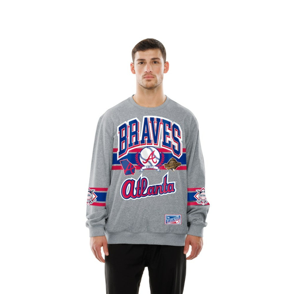 Atlanta Braves New Era Sport Classics Sweatshirt - Gray Sweatshirts