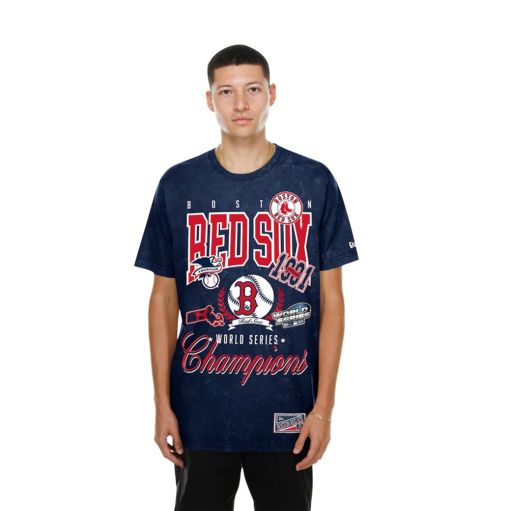 Boston Red Sox New Era Mineral Wash T-Shirt - Navy T-shirts