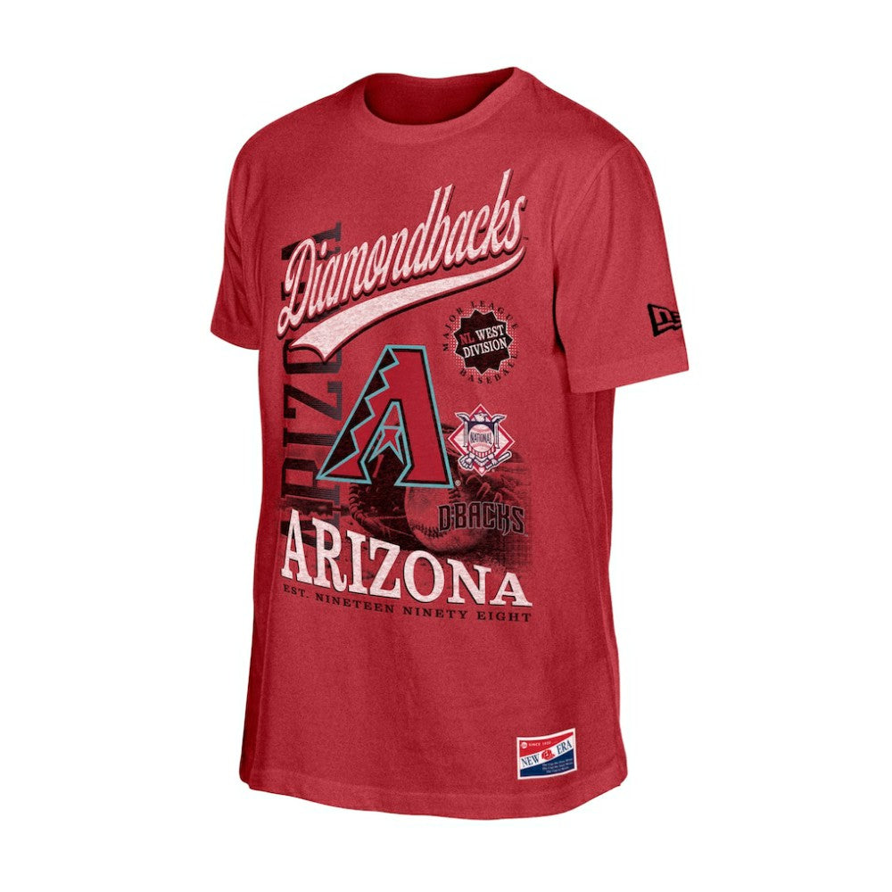 Arizona Diamondbacks New Era  Oversized Throwback Distressed T-Shirt - Red T-shirts