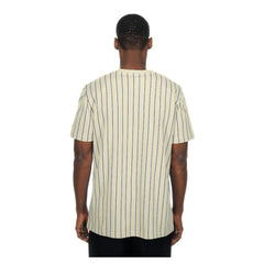 Atlanta Braves New Era Throwback Meshback Pinstripe T-Shirt - Cream T-shirts