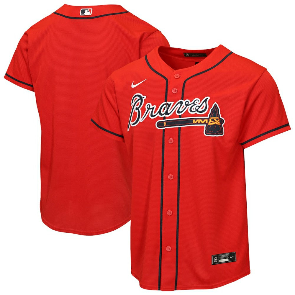 Atlanta Braves Nike Youth Alternate Replica Jersey - Red Jerseys