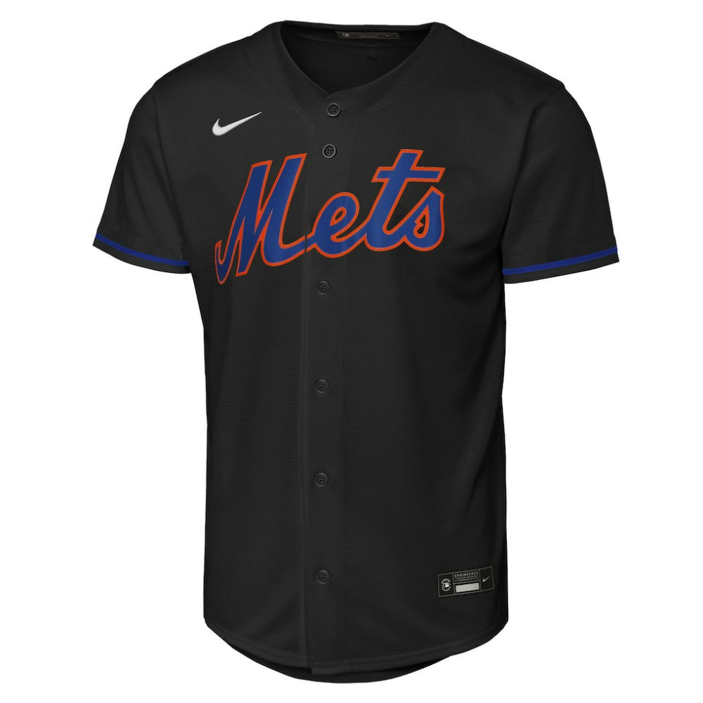 Francisco Lindor New York Mets Nike Youth Alternate Replica Jersey - Black Jerseys