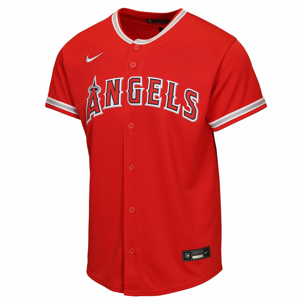 Mike Trout Los Angeles Angels Nike Youth Alternate Replica Jersey - Red Jerseys