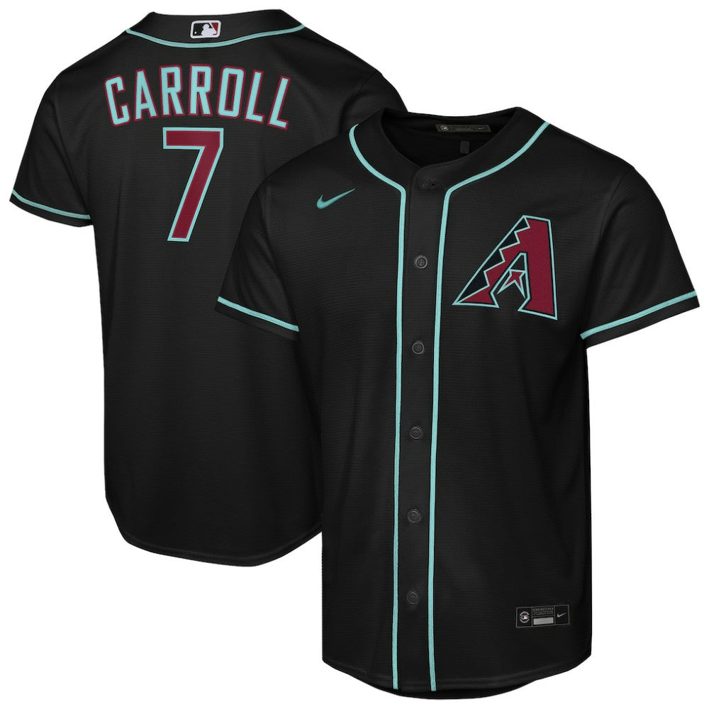 Corbin Carroll Arizona Diamondbacks Nike Youth Alternate Replica Jersey - Black Jerseys