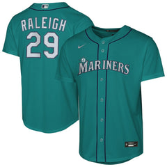 Cal Raleigh Seattle Mariners Nike Youth Alternate Replica Jersey - Teal Jerseys