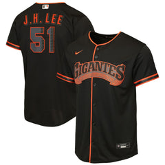 Jung Hoo Lee San Francisco Giants Nike Youth Alternate 2 Replica Jersey - Black Jerseys