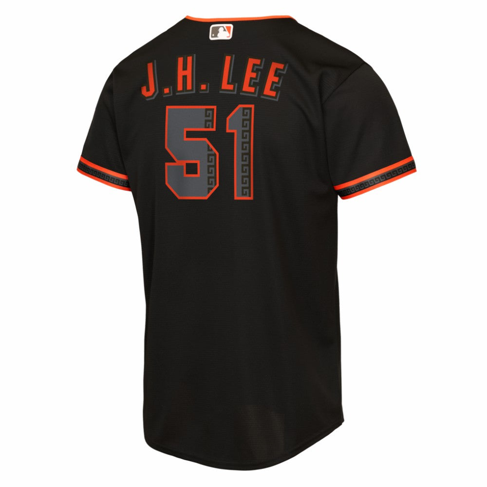 Jung Hoo Lee San Francisco Giants Nike Youth Alternate 2 Replica Jersey - Black Jerseys