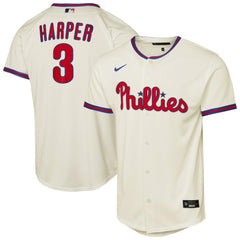 Bryce Harper Philadelphia Phillies Nike Youth Alternate 2 Replica Jersey - Cream Jerseys