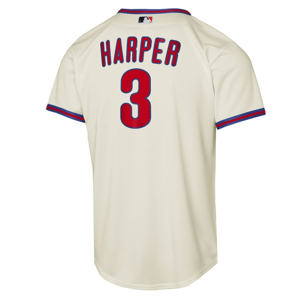 Bryce Harper Philadelphia Phillies Nike Youth Alternate 2 Replica Jersey - Cream Jerseys