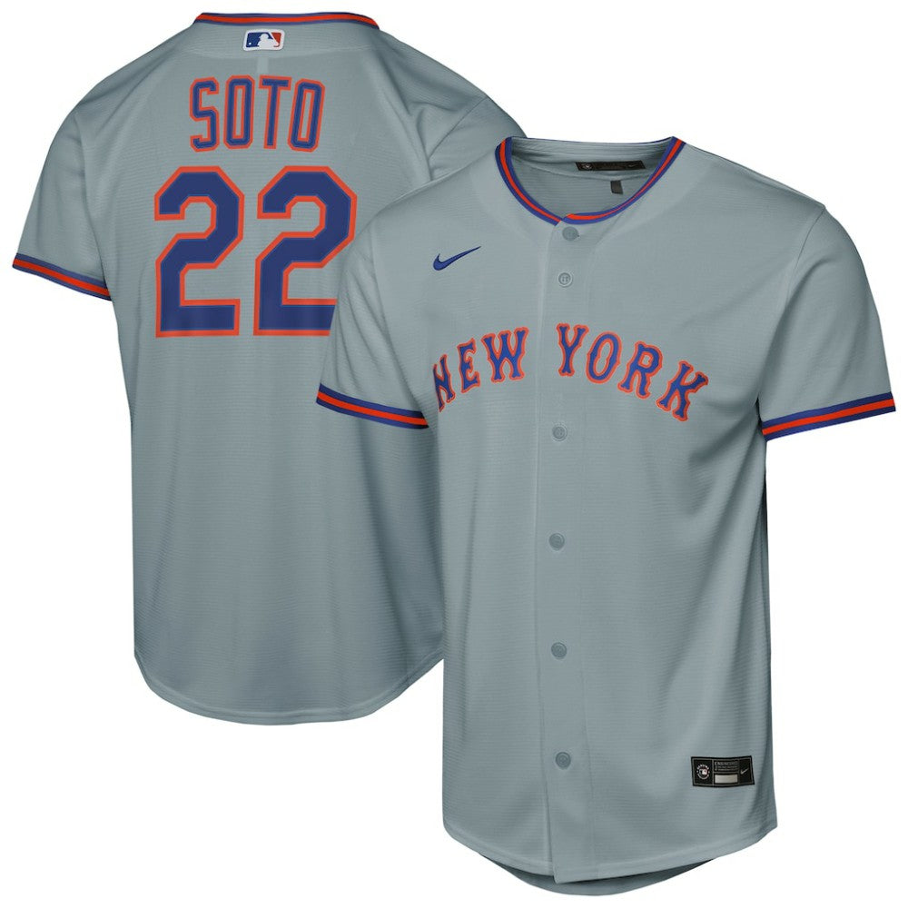 Juan Soto New York Mets Nike Youth Road Replica Jersey - Gray Jerseys