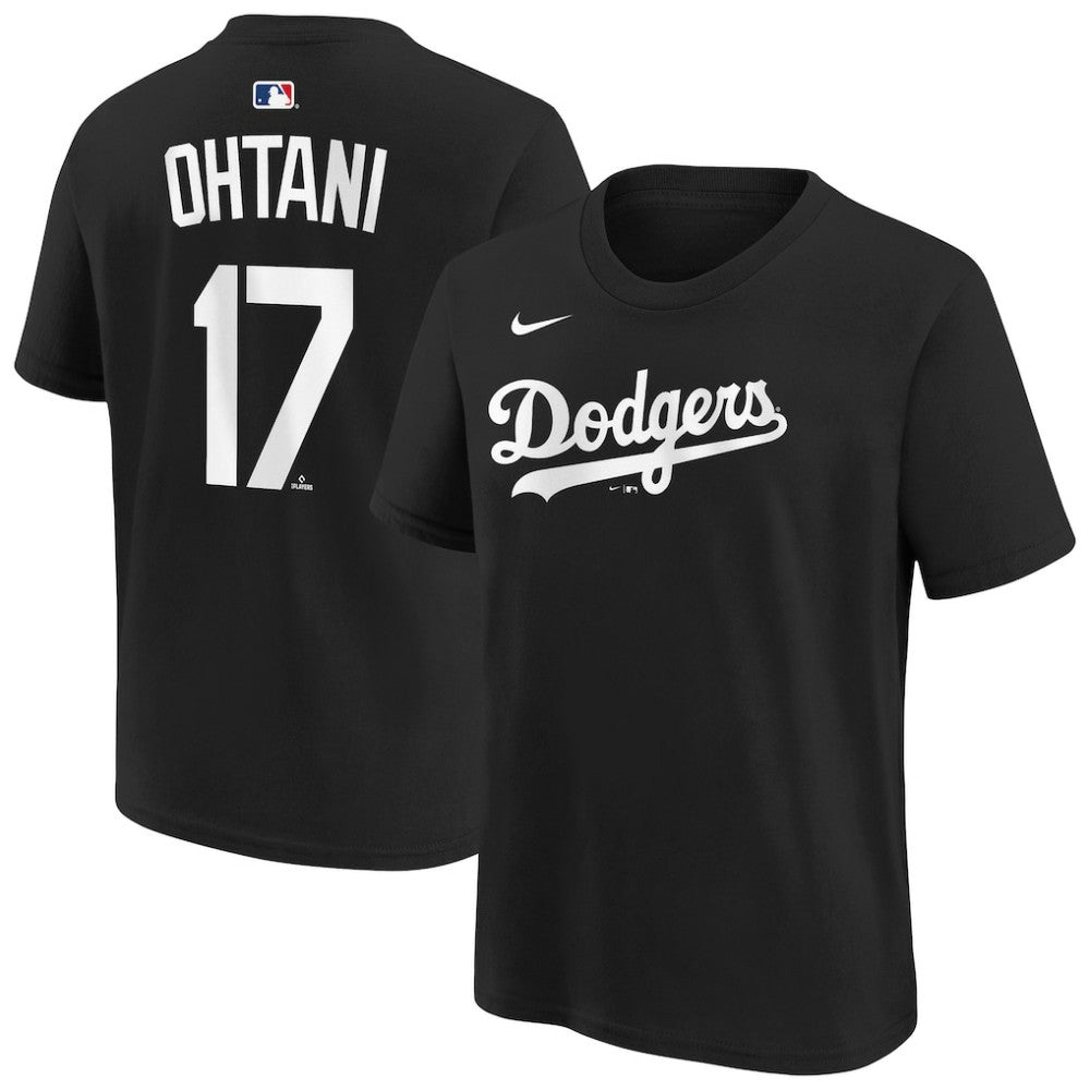 Shohei Ohtani Los Angeles Dodgers Nike Youth Name & Number T-Shirt - Black T-shirts