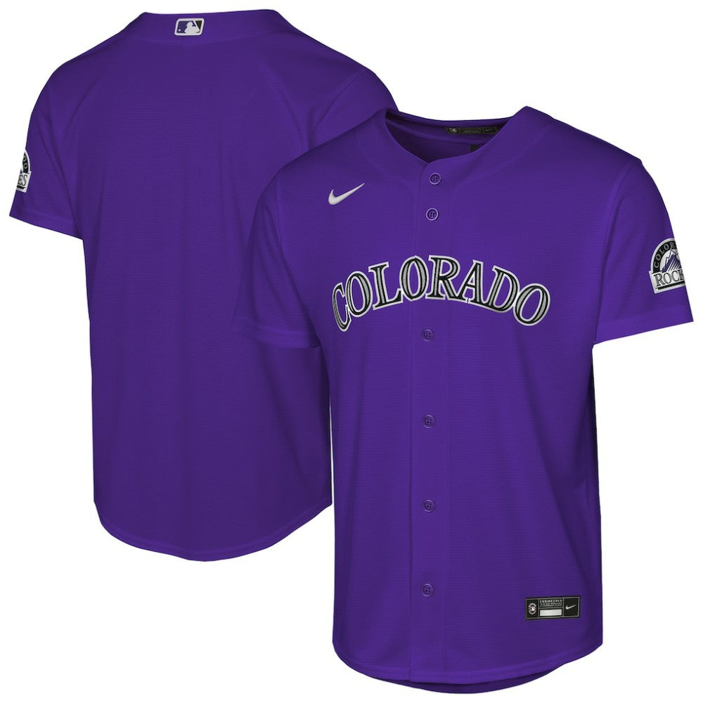 Colorado Rockies Nike Youth Alternate 2 Stadium Jersey - Purple Jerseys