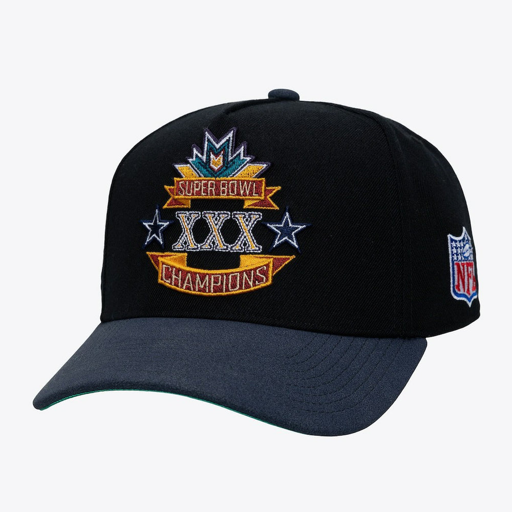 Dallas Cowboys Super Bowl XXX Champions Lux Pro Snapback - Black