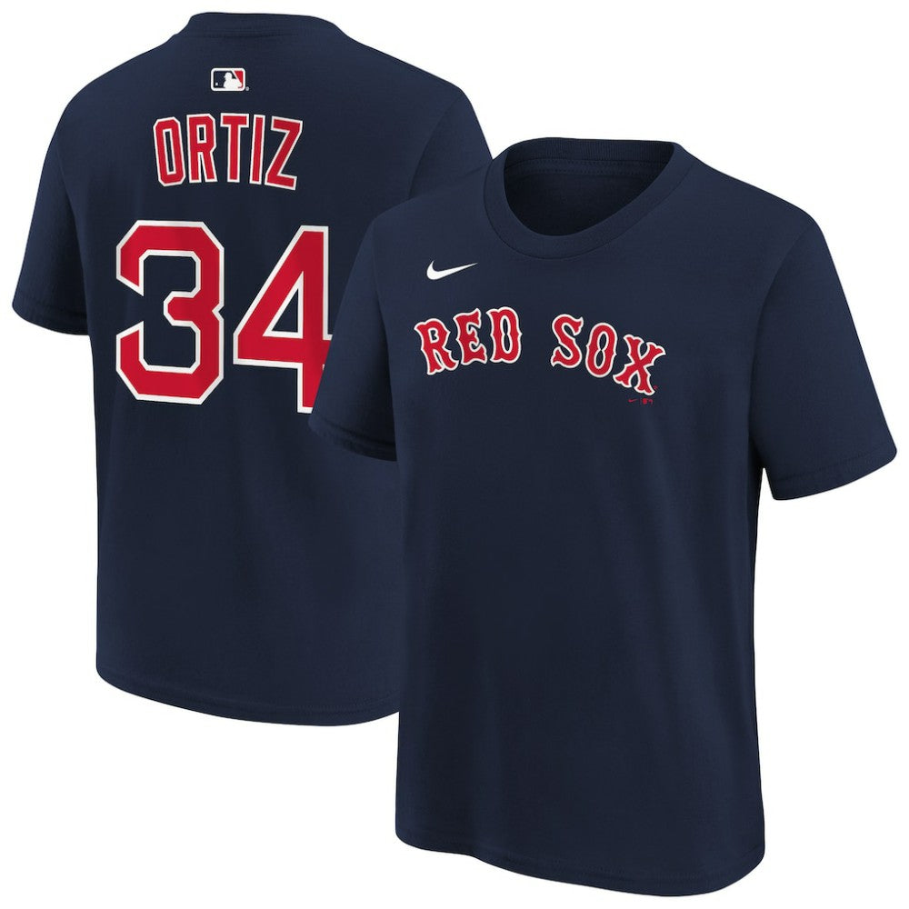 David Ortiz Boston Red Sox Nike Youth Name & Number T-Shirt - Navy T-shirts