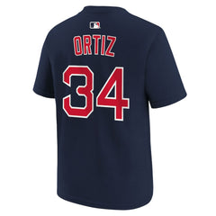 David Ortiz Boston Red Sox Nike Youth Name & Number T-Shirt - Navy T-shirts
