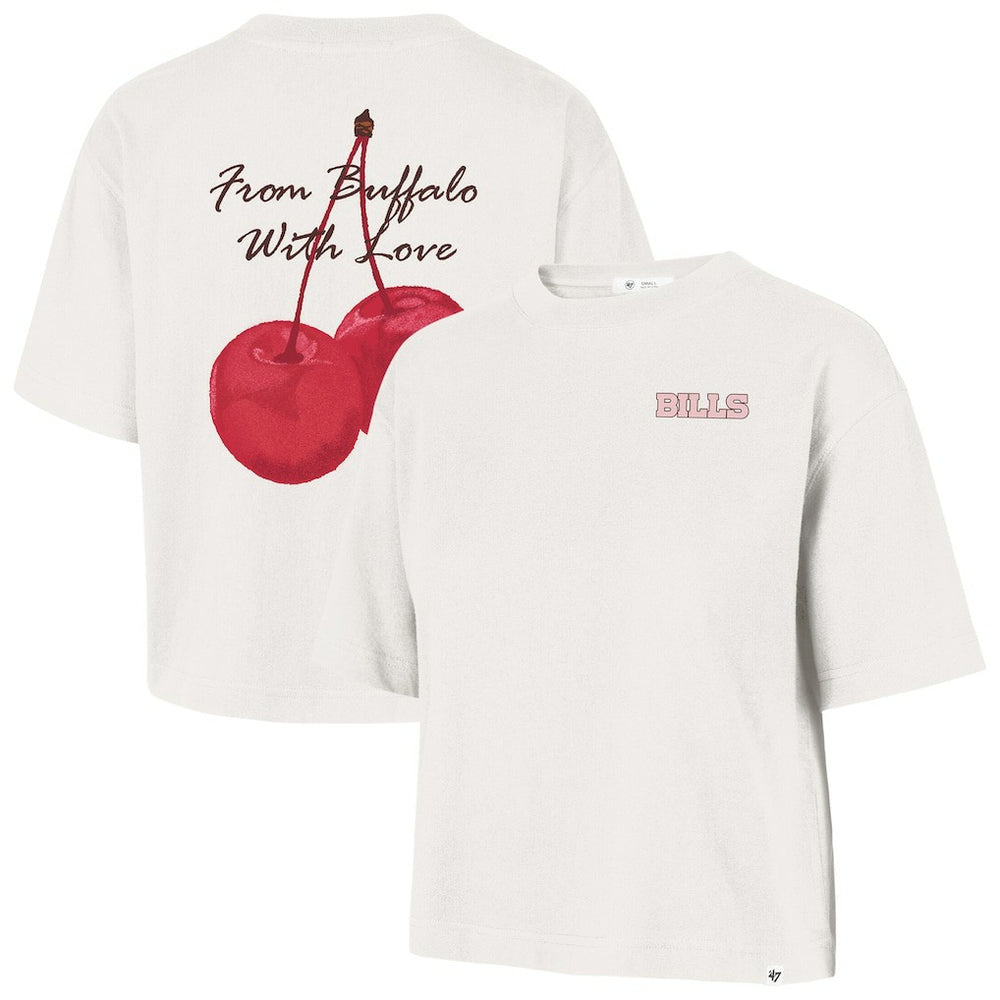 Buffalo Bills '47 Women's Love Letter Reed City T-Shirt - Cream T-shirts