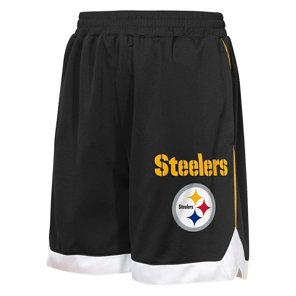Pittsburgh Steelers Outerstuff Youth All Star Mesh Shorts - Black Shorts