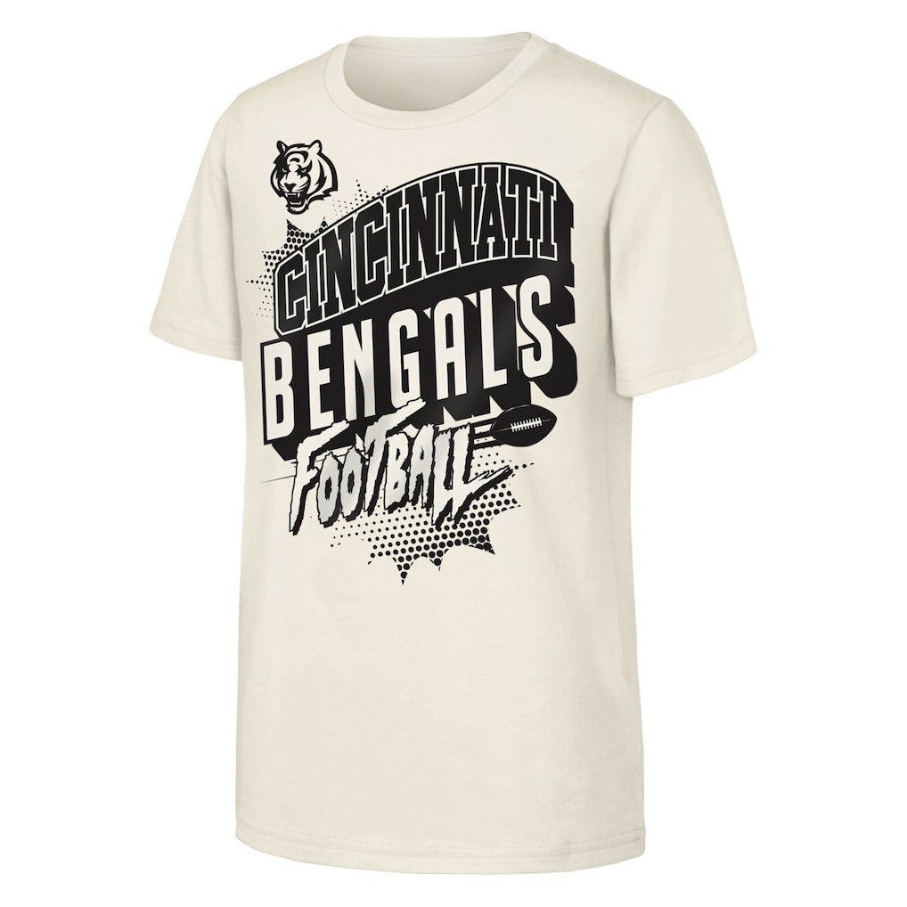 Cincinnati Bengals Outerstuff Youth Action Comic T-Shirt - Natural T-shirts