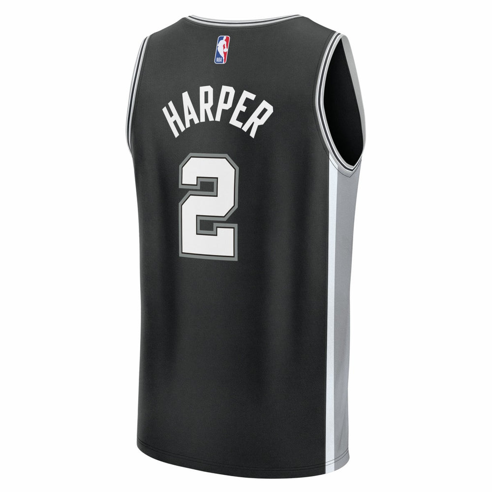 Dylan Harper San Antonio Spurs 2025 NBA Draft First Round Pick Fast Break Replica Jersey Icon Edition Black - Fanatics