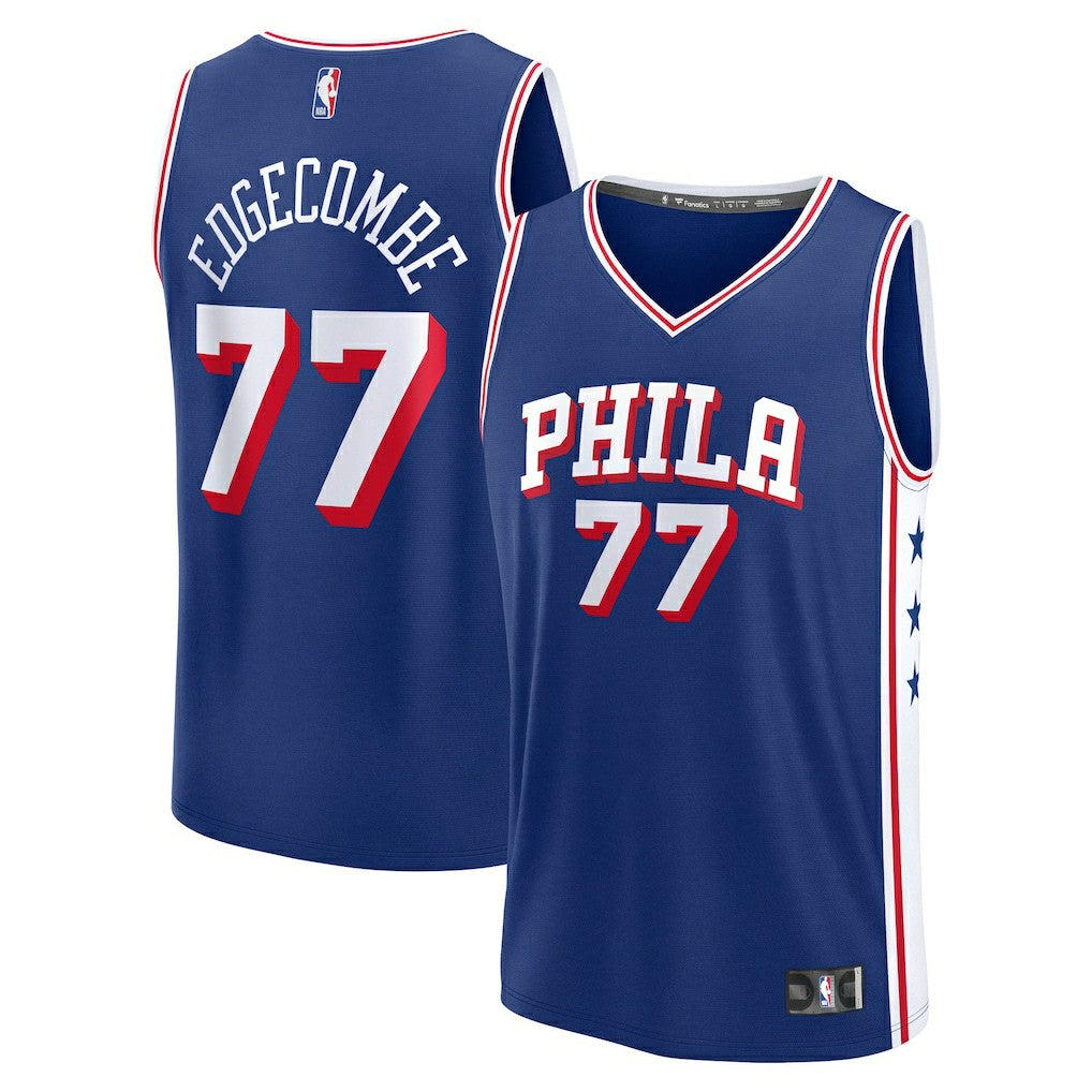 V. J. Edgecombe Philadelphia 76ers Youth 2025 NBA Draft First Round Pick Fast Break Replica Jersey Icon Edition Royal - Fanatics