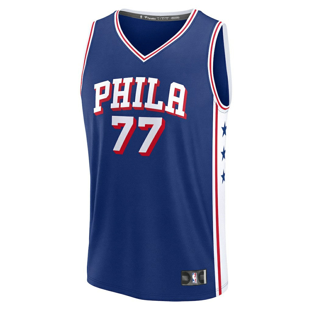 V. J. Edgecombe Philadelphia 76ers Youth 2025 NBA Draft First Round Pick Fast Break Replica Jersey Icon Edition Royal - Fanatics
