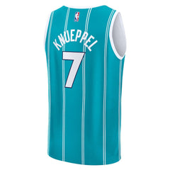 Kon Knueppel Charlotte Hornets 2025 NBA Draft First Round Pick Fast Break Replica Jersey Icon Edition Teal - Fanatics