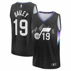Ace Bailey Utah Jazz 2025 NBA Draft First Round Pick Fast Break Replica Jersey Statement Edition Black - Fanatics