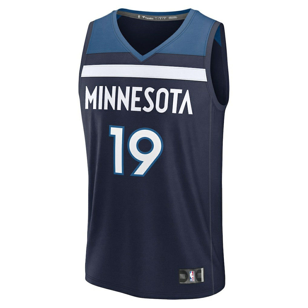 Joan Beringer Minnesota Timberwolves 2025 NBA Draft First Round Pick Fast Break Replica Jersey Icon Edition Navy - Fanatics