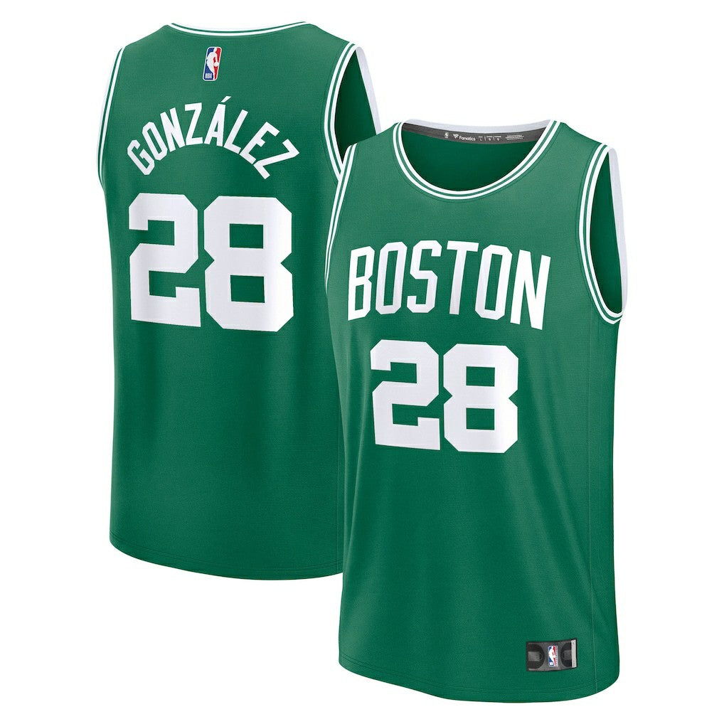 Hugo Gonzalez Boston Celtics Youth 2025 NBA Draft First Round Pick Fast Break Replica Jersey Icon Edition Kelly Green - Fanatics