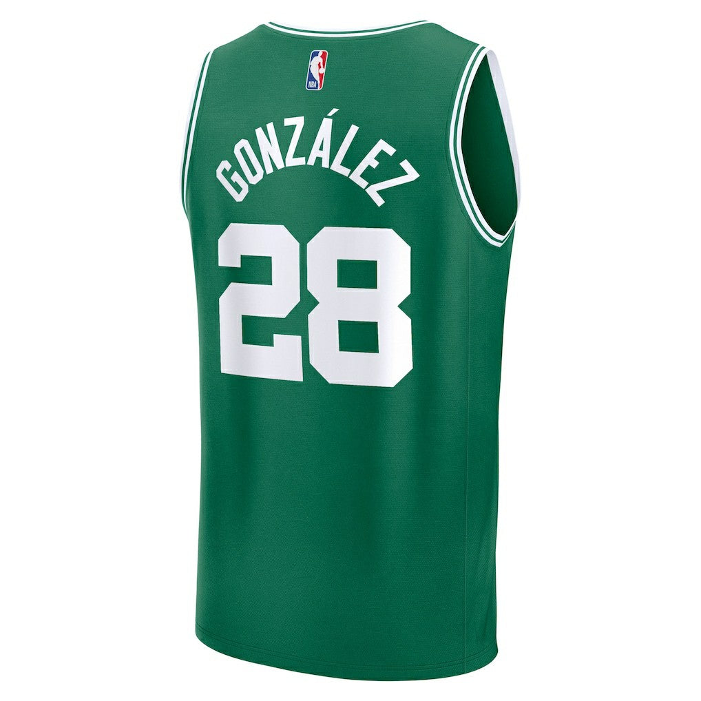 Hugo Gonzalez Boston Celtics Youth 2025 NBA Draft First Round Pick Fast Break Replica Jersey Icon Edition Kelly Green - Fanatics