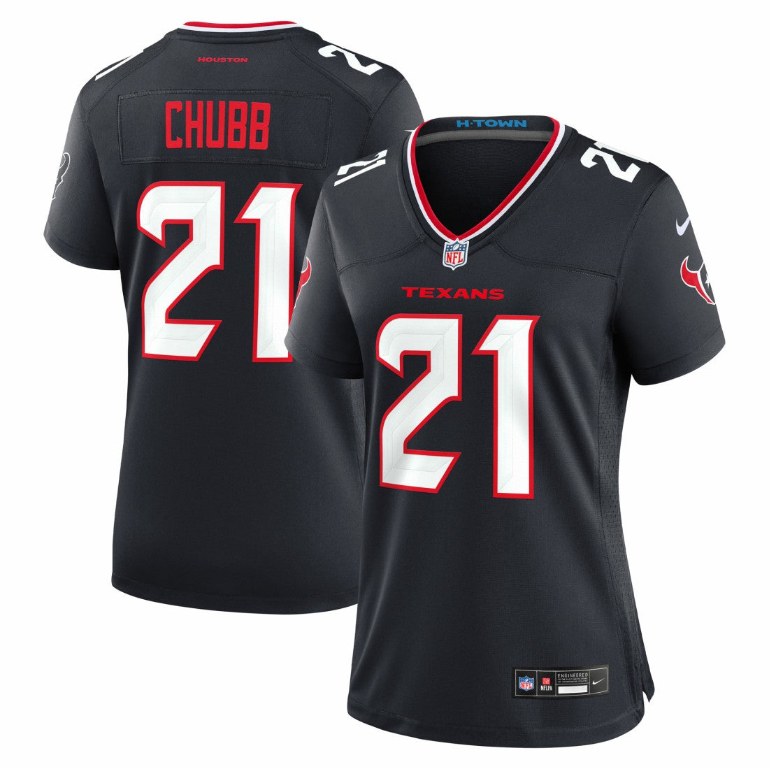 Nick Chubb Houston Texans Women's Team Game Jersey - Navy Jerseys