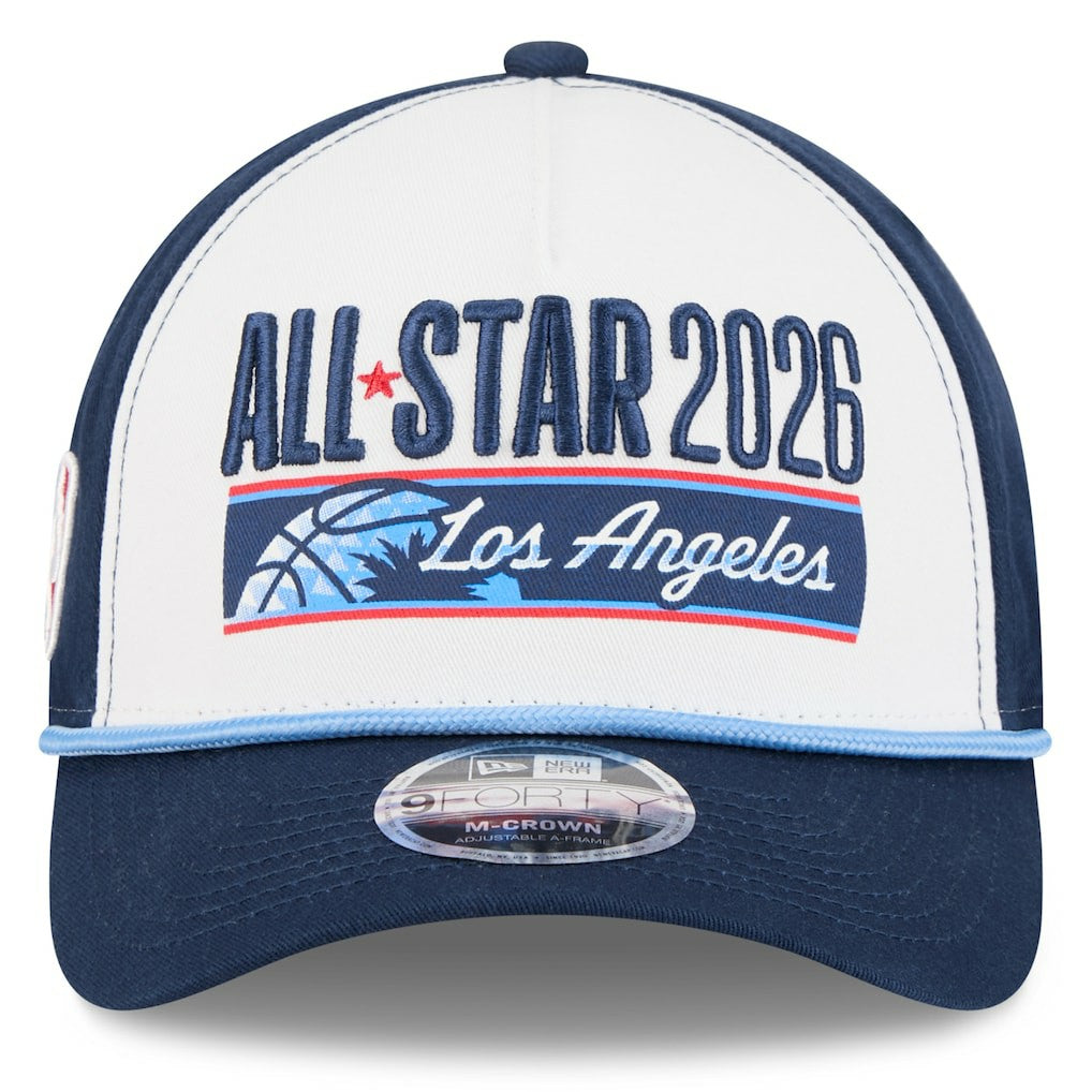 2026 NBA All-Star Game A-Frame 9FORTY Adjustable Hat White/Navy - New Era