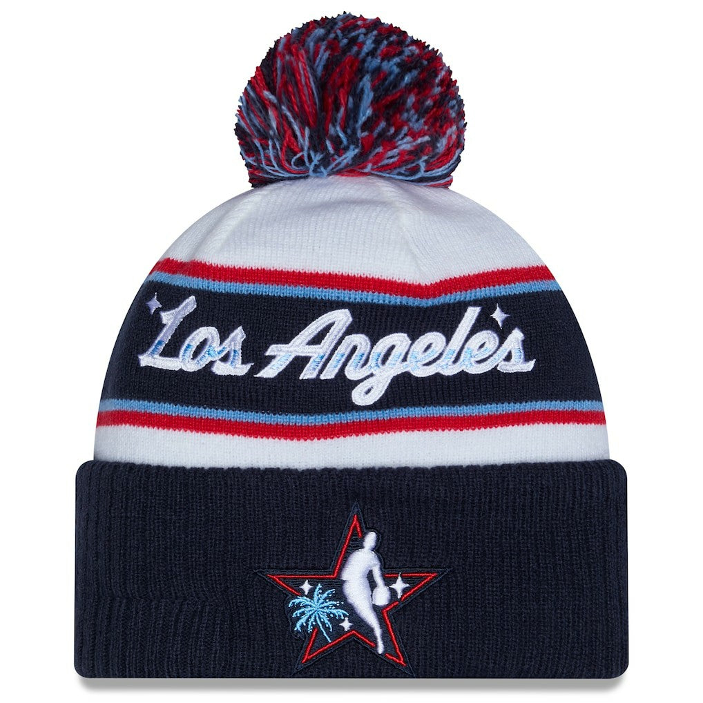 2026 NBA All-Star Game Cuffed Knit Hat with Pom White/Navy - New Era