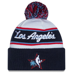 2026 NBA All-Star Game Cuffed Knit Hat with Pom White/Navy - New Era