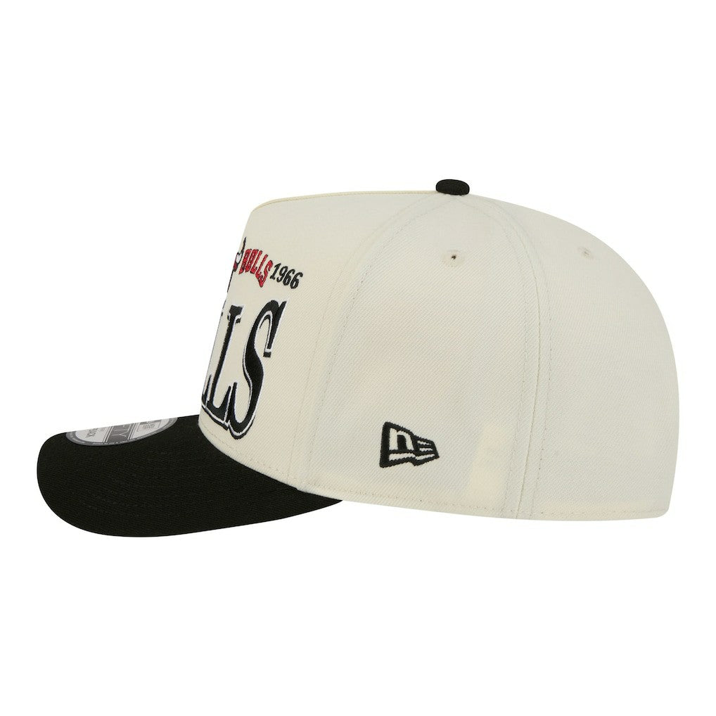 Chicago Bulls Stretched 2-Tone A-Frame 9FIFTY Adjustable Hat Cream/Black - New Era