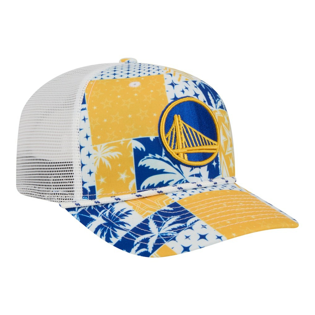 Golden State Warriors Fan Pack Tropical Pattern 9SEVENTY Adjustable Hat White - New Era