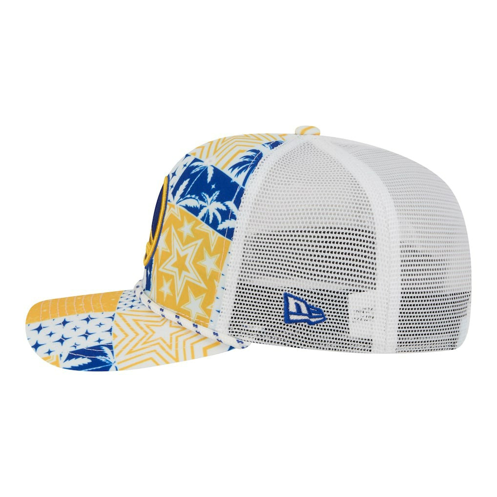 Golden State Warriors Fan Pack Tropical Pattern 9SEVENTY Adjustable Hat White - New Era