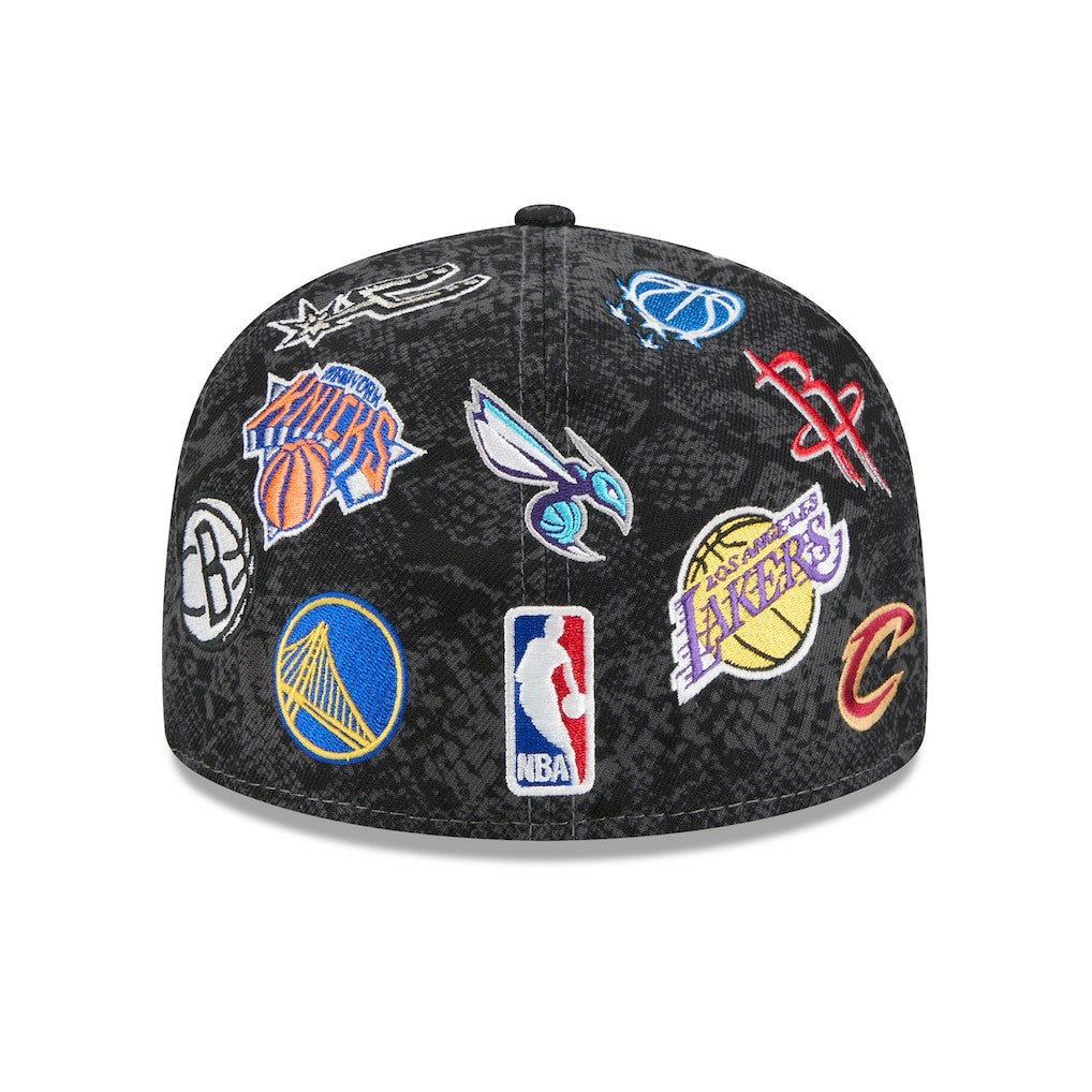 2026 NBA All-Star Game Allover Logos 59FIFTY Fitted Hat Black - New Era