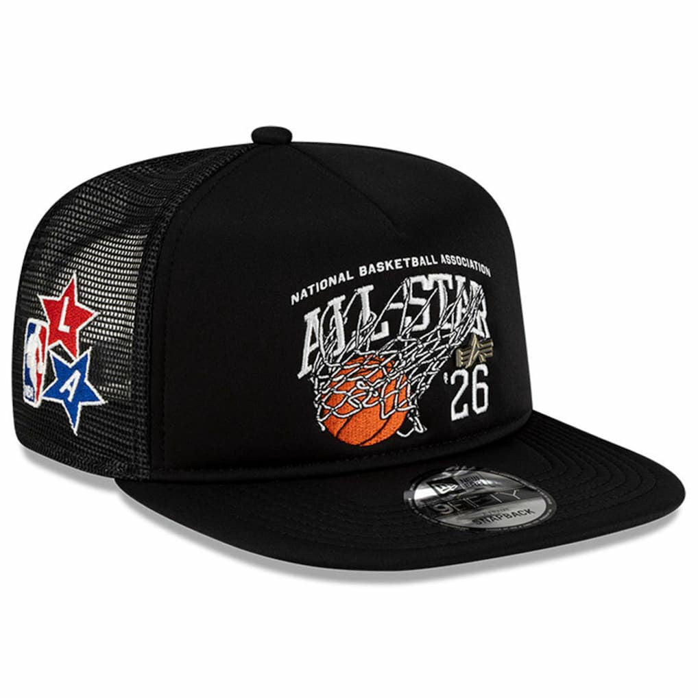 2026 NBA All-Star Game x Alpha Industries 9FIFTY Snapback Trucker Hat Black - New Era