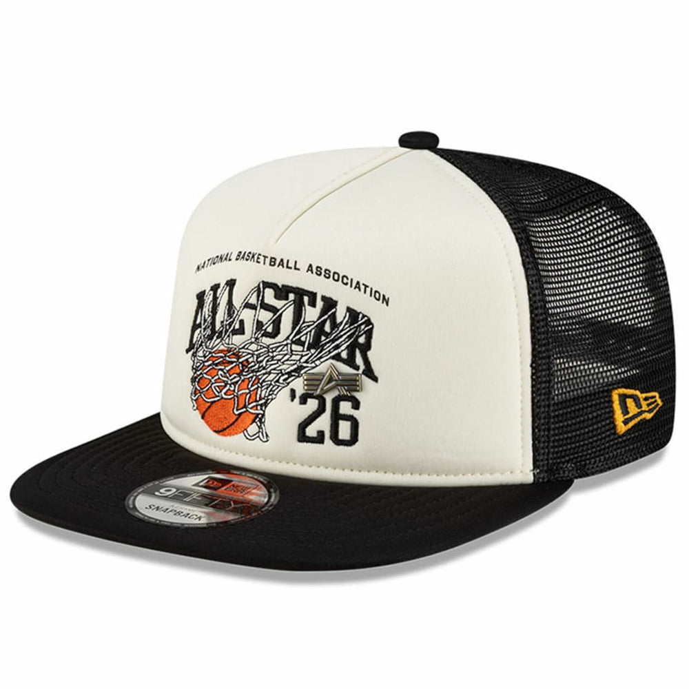 2026 NBA All-Star Game x Alpha Industries 9FIFTY Snapback Trucker Hat White/Black - New Era