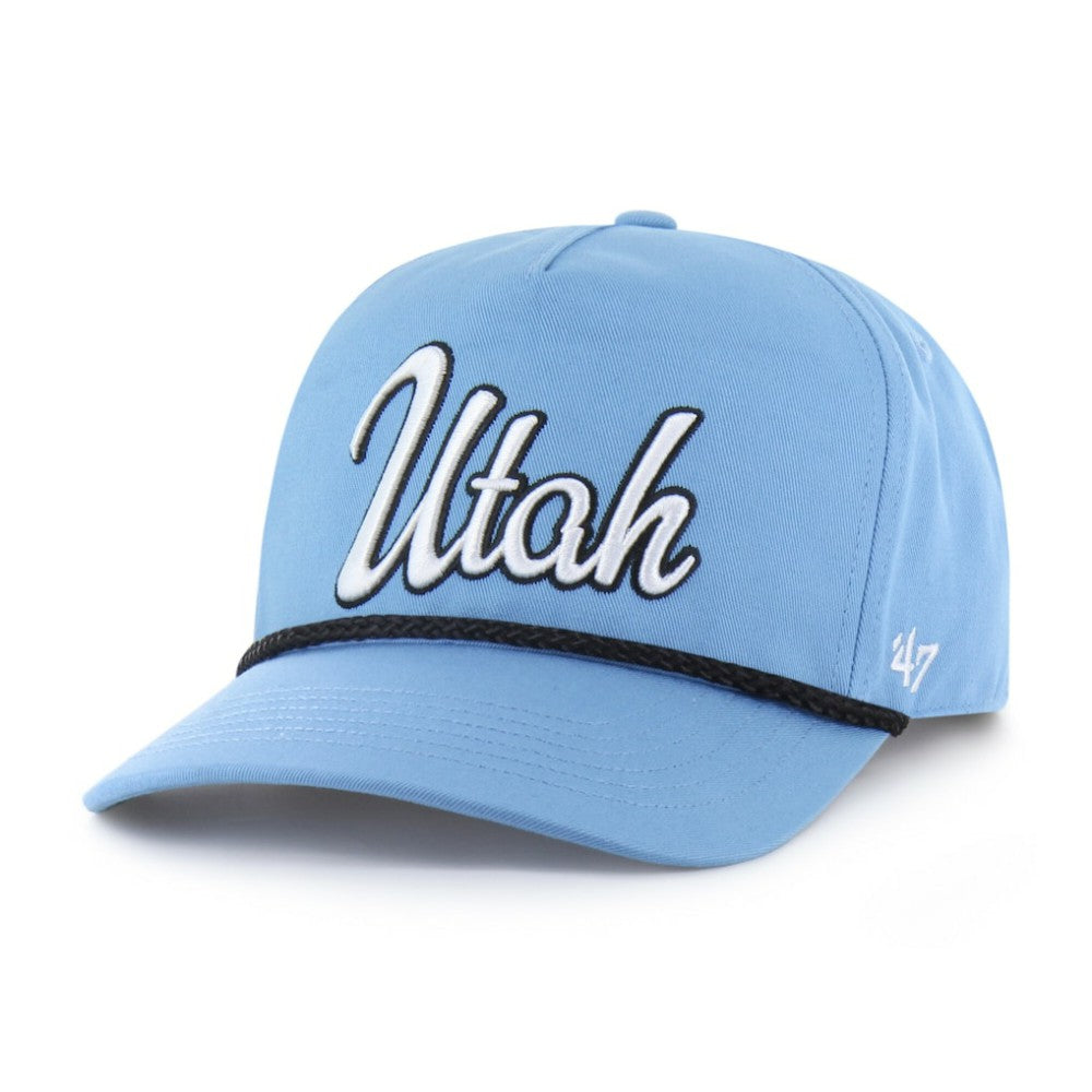Utah Mammoth '47 Overhand Logo Side Patch Adjustable Hitch Hat - Light Blue | US 203255149