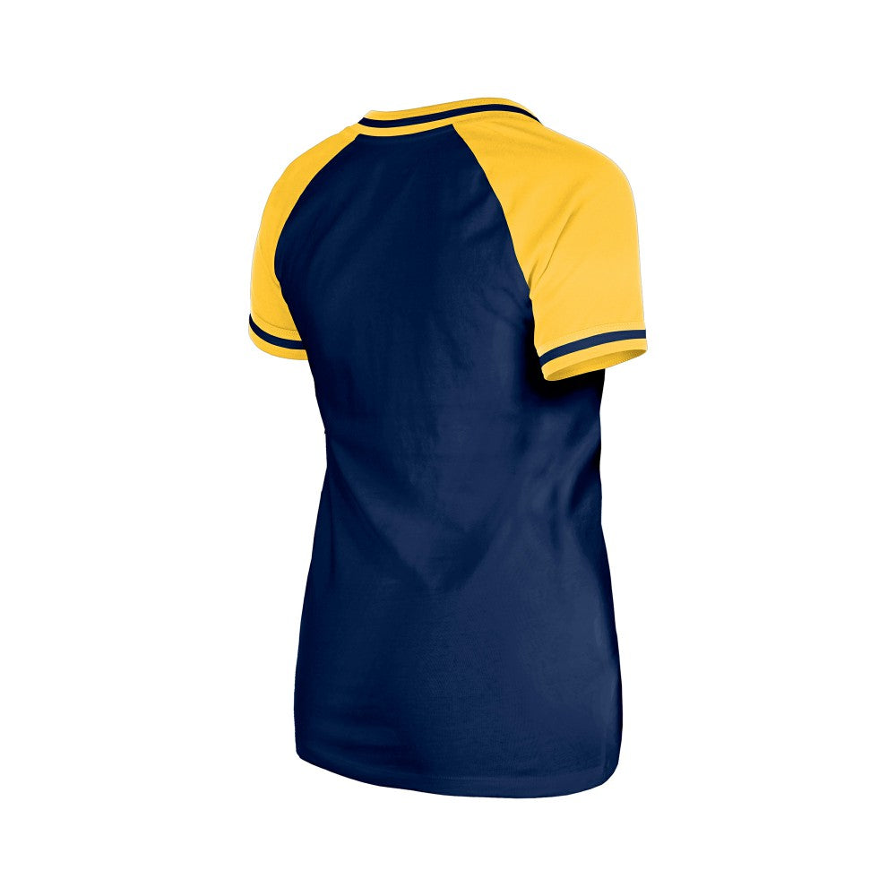 Milwaukee Brewers New Era Women's Gameday V-Neck T-Shirt - Navy T-shirts