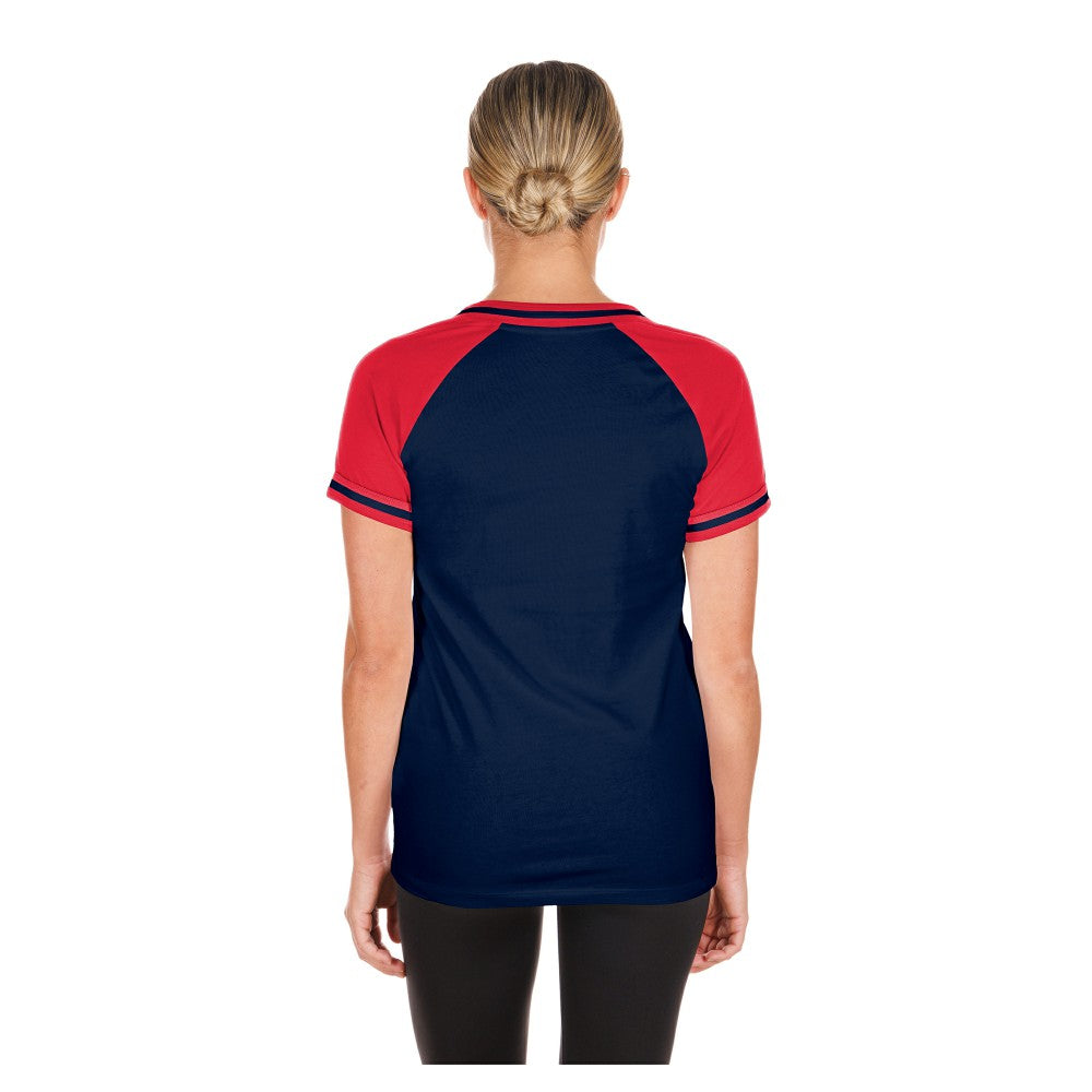 Minnesota Twins New Era Women's Gameday V-Neck T-Shirt - Navy T-shirts