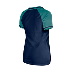 Seattle Mariners New Era Women's Gameday V-Neck T-Shirt - Navy T-shirts
