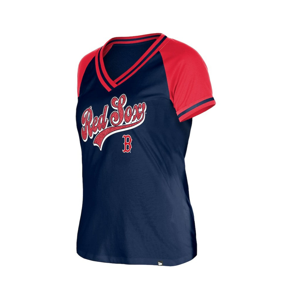 Boston Red Sox New Era Women's Gameday V-Neck T-Shirt - Navy T-shirts