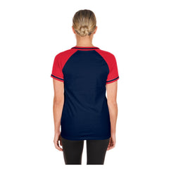 Atlanta Braves New Era Women's Gameday V-Neck T-Shirt - Navy T-shirts